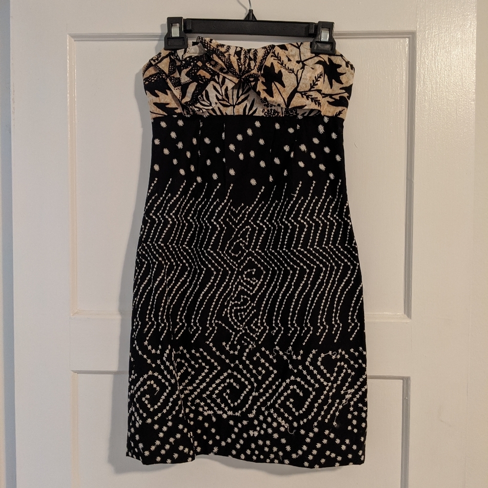 Diane von furstenburg strapless cocktail dress